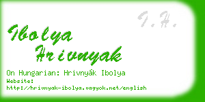 ibolya hrivnyak business card